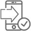 A symbol of showing a loading transaction on a mobile phone